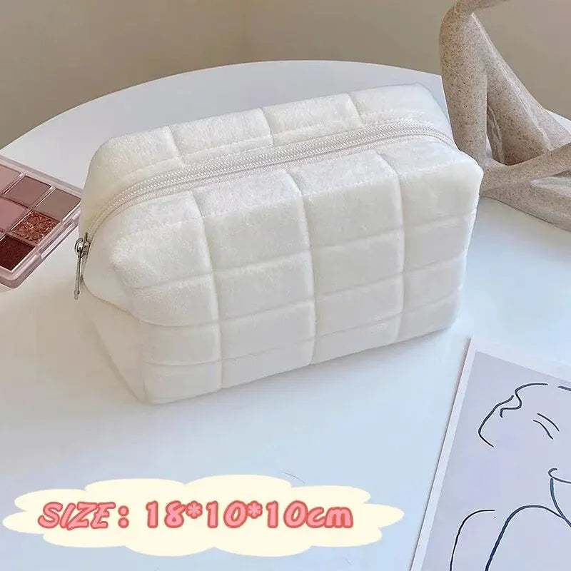 Solid Fur Cosmetic Storage Bag